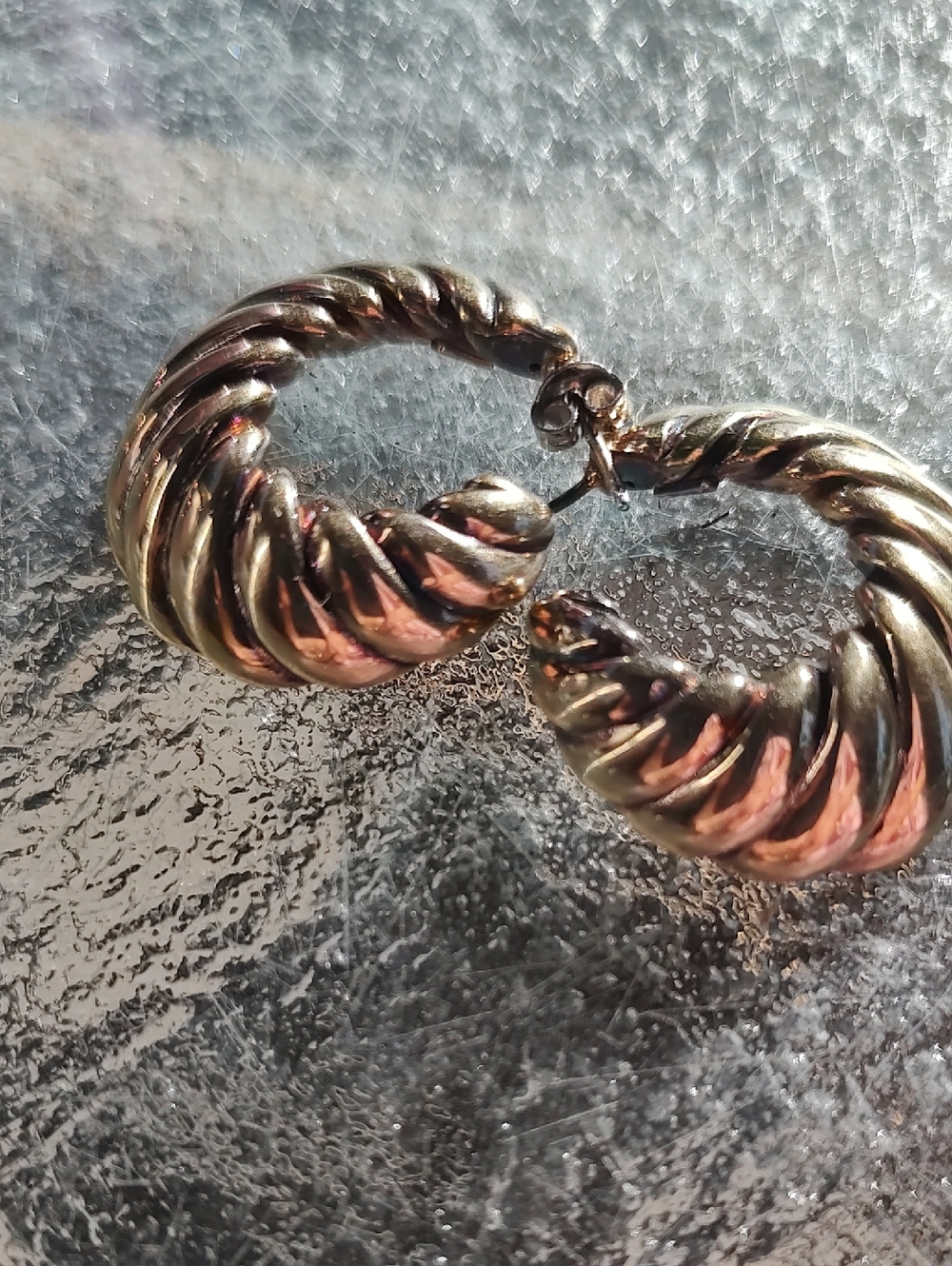 Gold-Tone Twisted Hoop Earrings - Classic Women’s Jewelry